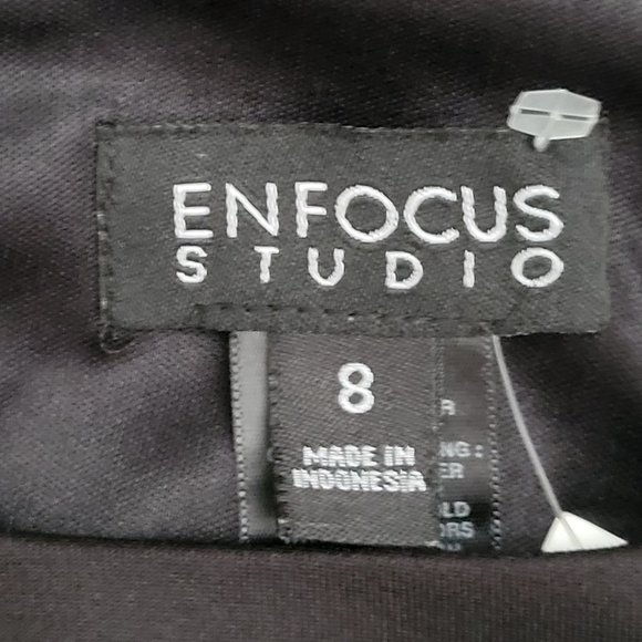 🌟 NWT ENFOCUS STUDIO LBD Black Halter Dress Lace Insert Size 8 - Picture 9 of 11